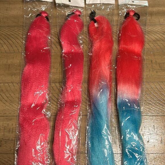 NEW! 4 piece colored hair extensions - Picture 2 of 5
